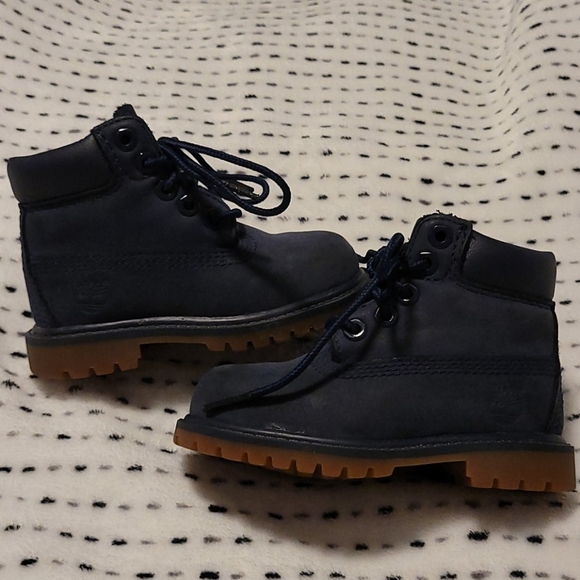 Navy blue Toddler Timberlands - Picture 4 of 11